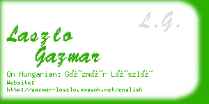 laszlo gazmar business card